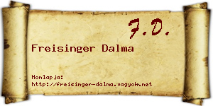 Freisinger Dalma névjegykártya