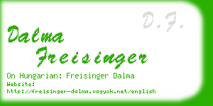 dalma freisinger business card